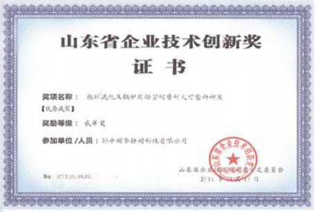 山東省企業(yè)技術(shù)創(chuàng)新獎(jiǎng)